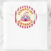 カスタムカーニバルシール名前をカスタムするJaden ラウンドシール (バッグ)