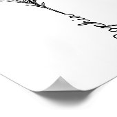 カスタムカーネーション誕生フラワータトゥー ポスター (角)