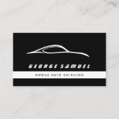 カスタムカー修理とモダンな自動車整備 名刺 (正面)