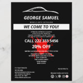 カスタムカー修理 & モダンオートディテーリング チラシ (正面)