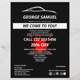 カスタムカー修理 & モダンオートディテーリング チラシ