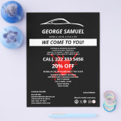 カスタムカー修理 & モダンオートディテーリング チラシ (シングル)