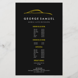 カスタムカー修理 & モダンオートディテーリング チラシ