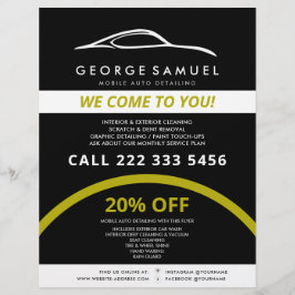 カスタムカー修理 & モダンオートディテーリング チラシ