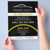 カスタムカー修理 & モダンオートディテーリング チラシ (手)