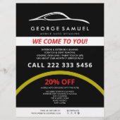 カスタムカー修理 & モダンオートディテーリング チラシ (正面)