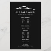 カスタムカー修理 & モダンオートディテーリング チラシ (正面)