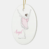 カスタムガパーソナライズされたールズバレリーナダンスオーナメント セラミックオーナメント (左)
