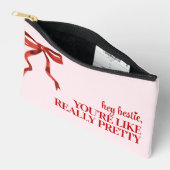 カスタムガレンティンのパーティー特典の贈り物,ピンク アクセサリーポーチ (見開き)