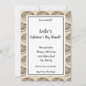 カスタムガレンティンズデイブルンチワッフル招待状2 招待状 (正面)