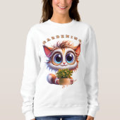 カスタムガーデニングは子猫ママ スウェットシャツ (正面)