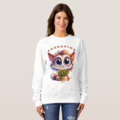 カスタムガーデニングは子猫ママ スウェットシャツ (正面フル)