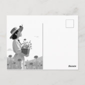 カスタムガーデンガールオリジナルイラストレーション ポストカード (裏面)