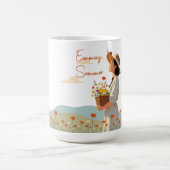 カスタムガーデンガールパーソナライズされたフローラマググ コーヒーマグカップ (中央)