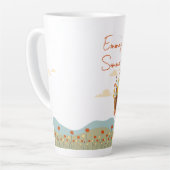 カスタムガーデンガールパーソナライズされたフローラ カフェラテマグ (左アングル)