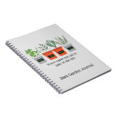 カスタムガーデンジャーナルおもしろい引用文ハーブ ノートブック (右側)