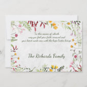 カスタムガーデンフローラ写真イースター シーズンカード (裏面)