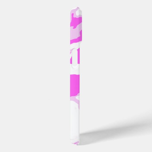 カスタムガーリーピンクと白の迷彩模様 Case-Mate iPhoneケース (裏面 / 右)