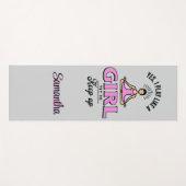 カスタムガーリー遊引用文おもしろいピンク ヨガマット (正面(横))