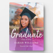 カスタムガーリー院写真台本ピンクオーバーレイ フォトプラーク (正面)