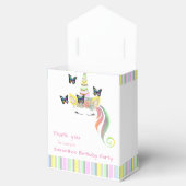 カスタムガーリーUnicorn顔誕生日ありがとう フェイバーボックス (オープン)