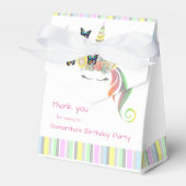 カスタムガーリーUnicorn顔誕生日ありがとう フェイバーボックス (正面サイド)