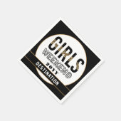 カスタムガールズウィークエンドガールズトリップバケーション スタンダードカクテルナプキン (角)