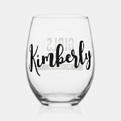 カスタムガールズウィークエンドガールズトリップバケーション ステムなしワイングラス (裏面)