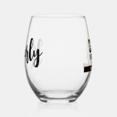 カスタムガールズウィークエンドガールズトリップバケーション ステムなしワイングラス (右)