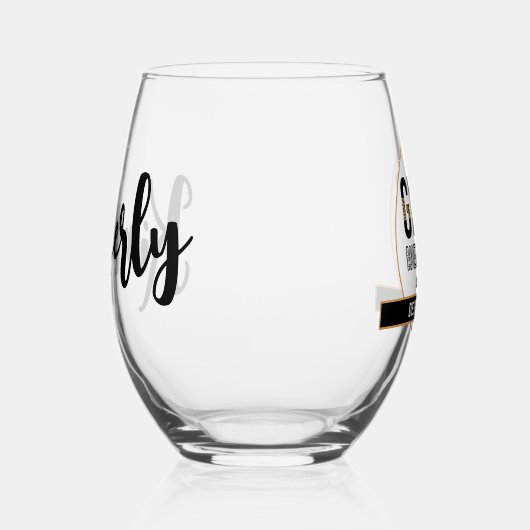 カスタムガールズウィークエンドガールズトリップバケーション ステムなしワイングラス (右)