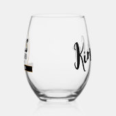 カスタムガールズウィークエンドガールズトリップバケーション ステムなしワイングラス (左)