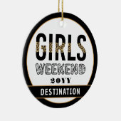カスタムガールズウィークエンドガールズトリップバケーション セラミックオーナメント (右)