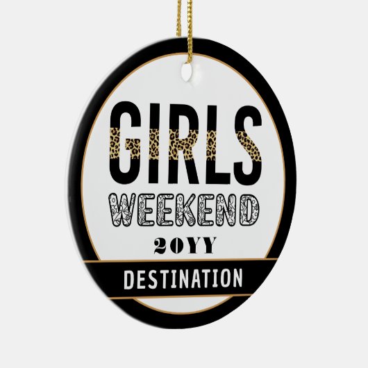 カスタムガールズウィークエンドガールズトリップバケーション セラミックオーナメント (右)