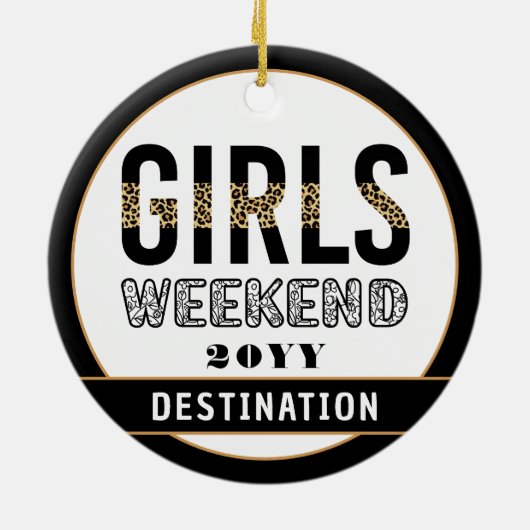カスタムガールズウィークエンドガールズトリップバケーション セラミックオーナメント (裏面)