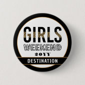 カスタムガールズウィークエンドガールズトリップバケーション 缶バッジ (正面)