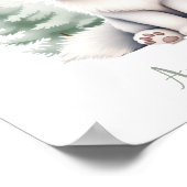 カスタムガールズウッドランドウルフ引用文子供部屋 ポスター (角)