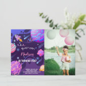 カスタムガールズスペースパーティー招待状 招待状 (スタンド正面)