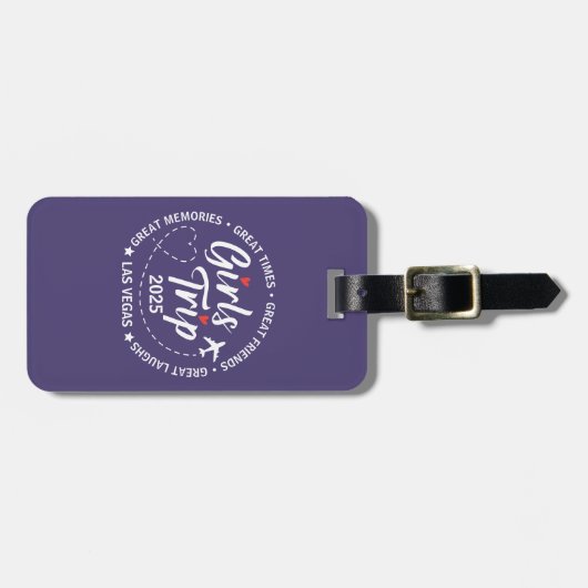 カスタムガールズトリップグループマッチングバケーション ラゲッジタグ (正面横)