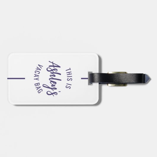 カスタムガールズトリップグループマッチングバケーション ラゲッジタグ (裏面横)