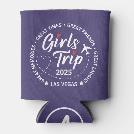 カスタムガールズトリップグループマッチングバケーション 缶クーラー (正面)