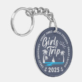 カスタムガールズトリップグループマッチングビーチバケーション キーホルダー (正面左)