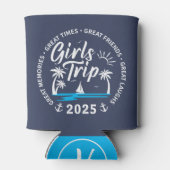 カスタムガールズトリップグループマッチングビーチバケーション 缶クーラー (裏面)