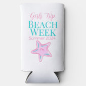 カスタムガールズトリップビーチウィークヒトデ スリム缶クーラー (正面)