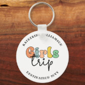カスタムガールズトリップ |かわいい女の子の週末の休暇 キーホルダー (正面)