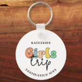 カスタムガールズトリップ |かわいい女の子の週末の休暇 キーホルダー (正面)