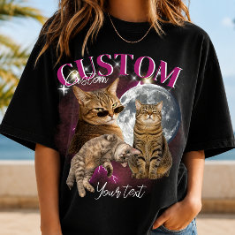 カスタムガールフレンドフェイス海賊盤ラップ Tシャツ