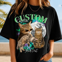 カスタムガールフレンドフェイス海賊盤ラップ Tシャツ