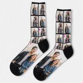 カスタムガールフレンド写真ピンクラブ ソックス (左)