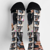 カスタムガールフレンド写真ピンクラブ ソックス (上部)