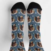 カスタムガールフレンド石板ブルーラブ ソックス (上部)